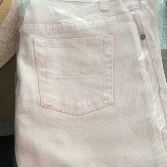 St. Johns Bay Pink Stretch Denim, Boot Cut Jeans - Picture 1 of 6